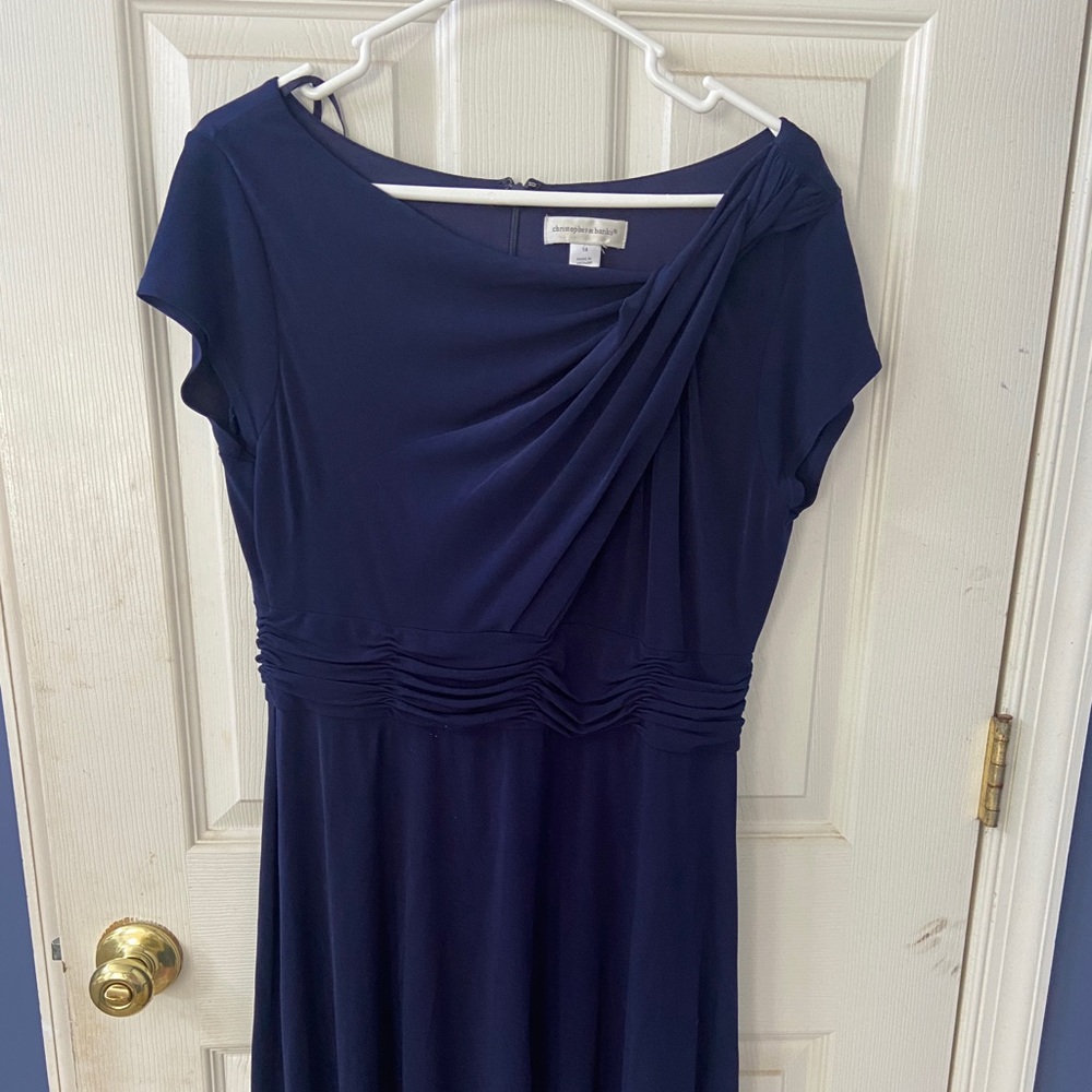 Elegant navy dress